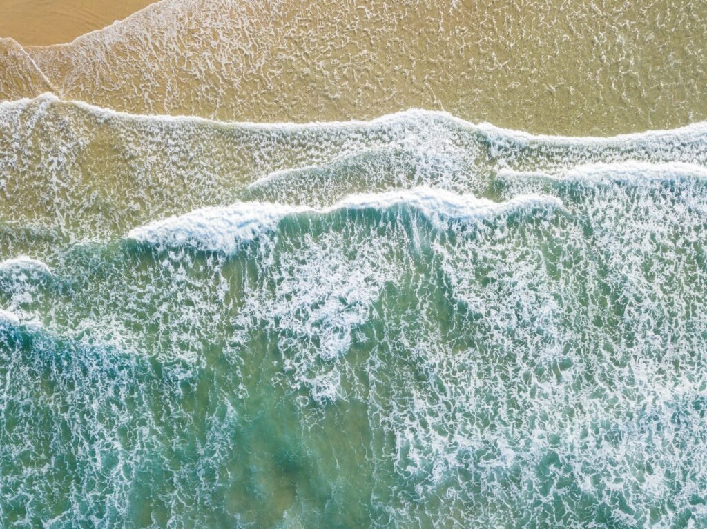 water on a beach