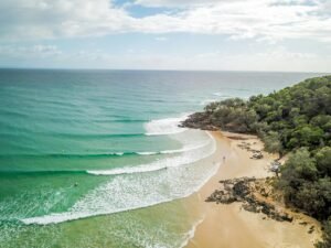 Cape Tribulation Beach Australia overhead view