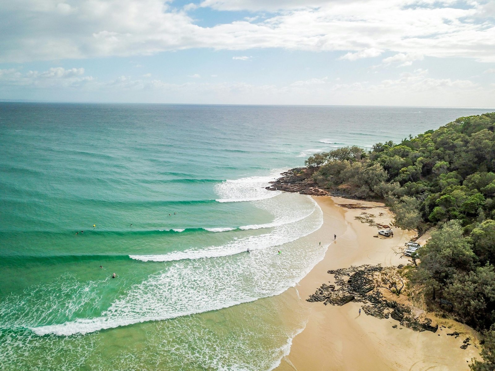 Cape Tribulation Beach Australia overhead view